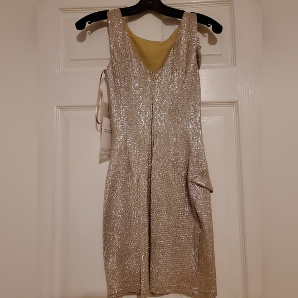 Hailey Logan Gold Cocktail Dress - Picture 3 of 3